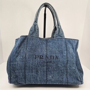 Prada Canada Denim Tote Bag